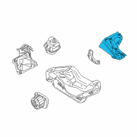 OEM 2007 BMW X5 Front Driver Engine Mount Bracket Diagram - 22-11-6-777-267