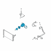 OEM 2012 Hyundai Genesis Compressor Assembly Diagram - 97701-3M102