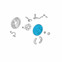 OEM 2003 Honda Civic Drum, Rear Brake Diagram - 42610-S5A-000