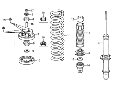 Acura 51602-SEP-A42 Shock Absorber Assembly, Left Front