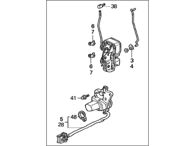 Acura 72110-SW5-A01 Lock Assembly, Right Front Door Power