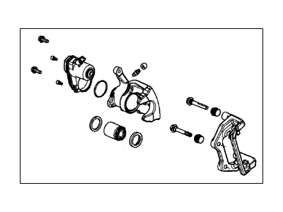 Acura 43018-TY2-A05 Caliper Sub-Assembly, Right Rear