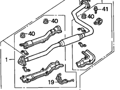 Acura 18220-SK8-A51 Pipe B, Exhaust