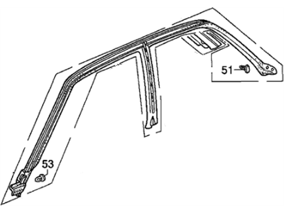 Acura 72910-SK8-A03 Molding Assembly, Right Rear Door