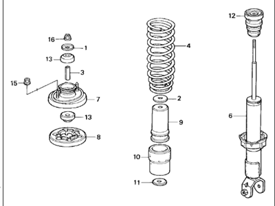 Acura 52610-ST8-A11 Shock Absorber Assembly, Rear