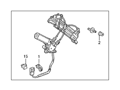 Acura 72510-SP1-003 Regulator Assembly, Passenger Side Quarter Window