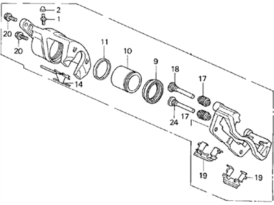 Acura 06453-SP0-505RM Caliper Sub-Assembly, Left Front (Reman)