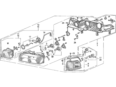 Acura 33150-SL5-A02 Left Headlight Assembly