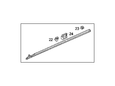 Acura 72410-SL5-003 Molding Assembly, Right Front Door