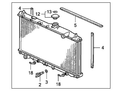 Acura 19010-PV1-904 Radiator (Sak)