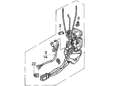 Acura 72150-SL5-A03 Lock Assembly, Left Front Power Door