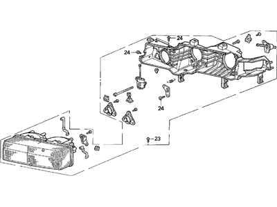 Acura 33151-SL5-A02 Left Headlight Unit