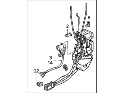 Acura 72110-SL5-A03 Lock Assembly, Right Front Power Door