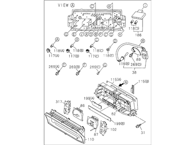 Acura 8-97118-830-1 Meter Complete, Cluster