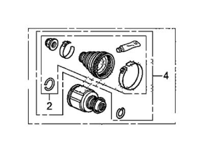 Acura 44019-TK4-A10 Joint Set, Inboard