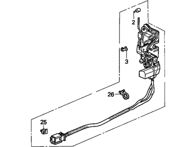 Acura 72650-SP0-003 Lock Assembly, Left Rear Power Door