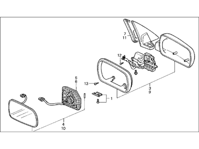 Acura 76200-SP0-A01ZA Mirror, Passenger Side Door