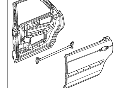 Acura 67960-SP0-003ZZ Hinge, Left Rear Door (Lower)