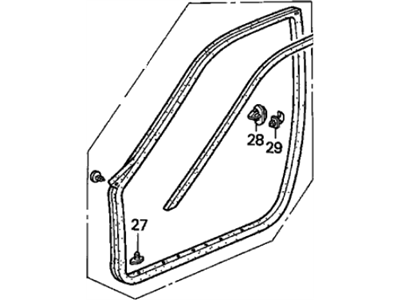 Acura 72350-SP0-003 Weatherstrip, Left Front Door