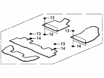 Acura 83600-TYA-A10ZA Floor Mat Set (Deep Black)
