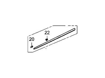 Acura 72352-TYA-A11 Garnish Assembly, Left Front