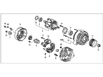 Acura 31100-PGE-A11 Alternator Assembly (Clh08) (Denso)