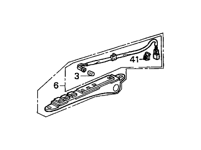 Acura 54210-SL0-A82 Lamp Assembly, Escutcheon