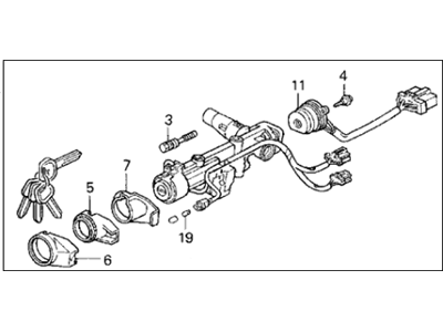 Acura 35100-SL0-A01 Lock Assembly, Steering