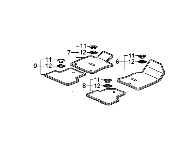 Acura 83600-TK5-A01ZD Floor Mat Set (Premium Black)