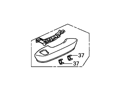 Acura 83702-TK4-A14ZD Armrest Assembly, Right Rear Door Lining (Umber Tan)