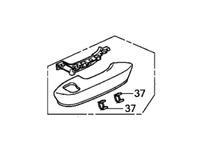 Acura 83752-TK4-A14ZD Armrest Assembly, Left Rear Door Lining (Umber Tan)