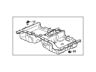 Acura 83302-TK5-A03ZD Carpet Assembly, Rear Floor (Premium Black)