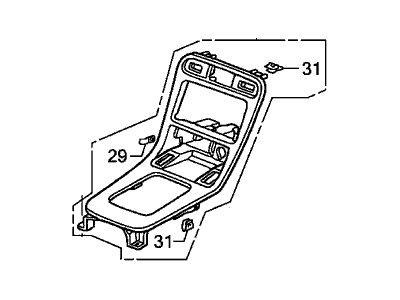 Acura 77297-SY8-A10ZA Panel, Console (Wood Grain)