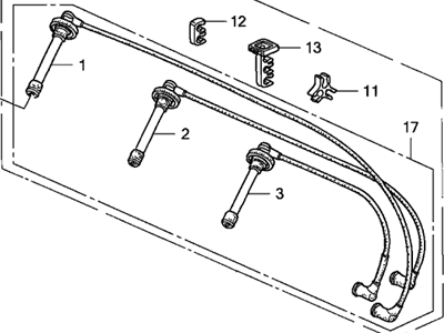 Honda 32720-P8A-A02 Wire, RR. Ignition