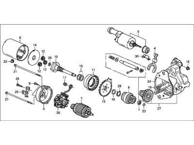 Acura 06312-RYE-505RM Starter, Core Id (428000-4120) (9742809-412) (Reman) (Denso)