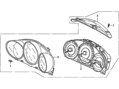 Acura 78100-SJA-A56ZD Meter Assembly Combination (Premium Black)