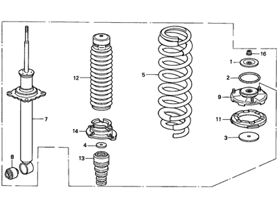 Acura 52610-SZ3-A22 Shock Absorber Assembly, Rear