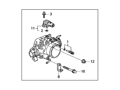 Acura 16400-P73-A01 Body Assembly, Throttle (Gf89A)
