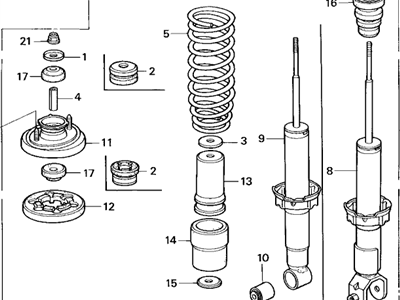 Acura 52610-ST7-R02 Shock Absorber Assembly, Rear (Showa)