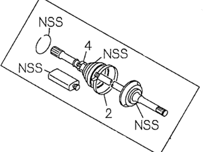 Acura 8-97117-244-0 Joint Assembly, Front Driveshaft (Outboard)