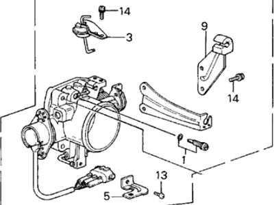 Acura 16400-PG7-672 Body Assembly, Throttle