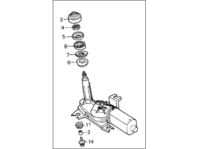 Acura 38420-SD2-003 Motor Assembly, Rear Windshield Wiper