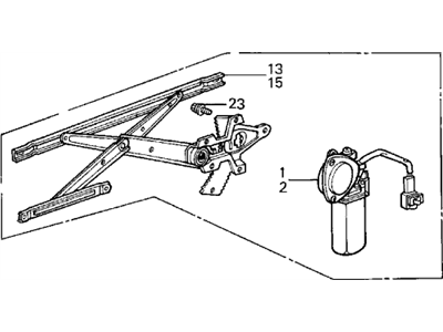 Acura 75310-SD2-A01 Regulator, Passenger Side Door Power