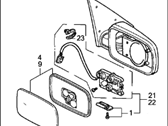 OEM 1991 Acura Integra Mirror Assembly, Passenger Side Door (R.C.) - 76200-SK8-A21