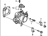 OEM 2001 Acura Integra Body Assembly, Throttle (Gf97D) - 16400-P75-A01