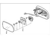 OEM 1993 Acura Legend Mirror Assembly, Passenger Side Door (Sirius White Pearl) (Heated) - 76200-SP1-A03ZC