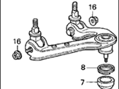 OEM 1992 Acura Vigor Arm Assembly, Right Front (Upper) (Abs) - 51450-SL5-961