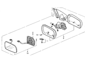 OEM 1993 Acura Legend Mirror, Driver Side Door - 76250-SP0-A01ZA