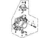 OEM 1990 Acura Integra Body Assembly, Throttle (Gl02B) - 16400-PR4-A51