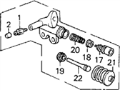 OEM 1988 Acura Legend Cylinder Assembly, Slave (Nissin) - 46930-SG0-A02